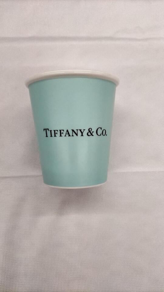 Tiffany & Co. Tumblers (Set of 2) Blue with Box , Bone China